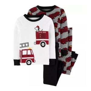 🆕️ Carter’s 4 piece Firetruck 100% cotton pajamas set, 18 month's Pajama